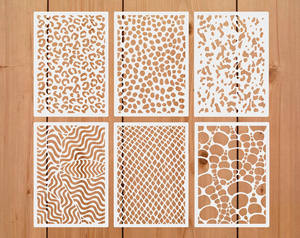 Graffiti imprimé léopard, pochoirs de superposition, peinture murale, Scrapbook, coloriage, gaufrage, <span class=keywords><strong>Album</strong></span>, modèle de décoration - Product Image 3