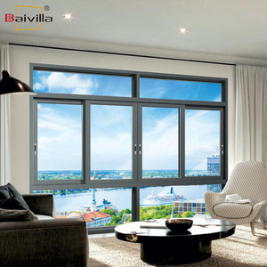 Ventanas de aluminio personalizadas, sonido de vidrio, a prueba de agua, rotura de puente térmico, ventanas corredizas, ventanas de aluminio de doble acristalamiento triple con pantalla - Product Image 2