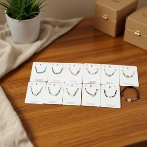 Stainless Steel Beaded <b>Bracelet</b> <b>Set</b> 12Pcs Mixed Colors Handmade Fashion Jewelry Unisex Gift Trendy Style - Product Image 3