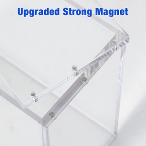Boîte de présentation en acrylique transparente de qualité supérieure, collection Ultra Premium 151, protection UV, avec couvercle magnétique - Product Image 5