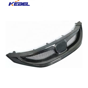 กระจังหน้ารถยนต์ KEBEL สภาพใหม่ สำหรับ <span class=keywords><strong>Honda</strong></span> <span class=keywords><strong>Civic</strong></span> <span class=keywords><strong>Sedan</strong></span> <span class=keywords><strong>SI</strong></span> ปี <span class=keywords><strong>2013</strong></span> - 2015 - ลายคาร์บอนไฟเบอร์, ตาข่าย ABS พร้อมไฟ LED - Product Image 4