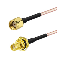 Assemblage de câble coaxial RF en queue de cochon à tête en vrac Rp Sma N connecteur mâle femelle RG178 RG316 RG58 câble jumber d'antenne de passerelle