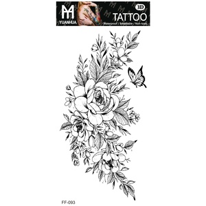 <span class=keywords><strong>Tatuajes</strong></span> Temporales <span class=keywords><strong>de</strong></span> Flores Sexys 2023 para Mujeres, Arte Corporal, Pintura para <span class=keywords><strong>Brazos</strong></span> y Piernas, Adhesivos <span class=keywords><strong>de</strong></span> <span class=keywords><strong>Tatuajes</strong></span>, Rosa Negra Realista - Product Image 5