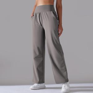 Nouveauté Pantalon large taille haute Pantalon de <span class=keywords><strong>yoga</strong></span> ample et décontracté Pantalon à poches pour la vie quotidienne - Product Image 1