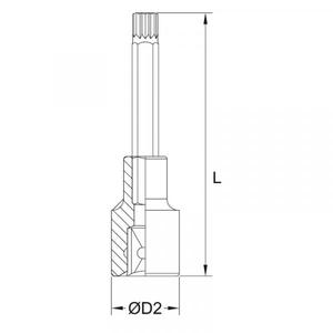 FERVI - BN443L008A Douille XZN longue de 1/2 ''-Prises à main EAN 8012667282806 1/2" - Product Image 2