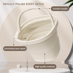 <span class=keywords><strong>Cubo</strong></span> <span class=keywords><strong>de</strong></span> Plástico Plegable y Portátil <span class=keywords><strong>de</strong></span> 10L, Ahorra Espacio, Cuadrado, para Limpieza del Hogar - Product Image 3