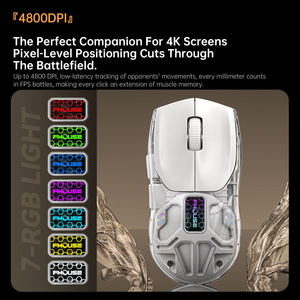 Ratón Transparente para Juegos, Inalámbrico, 3 Modos, <span class=keywords><strong>Bluetooth</strong></span>, con Logotipo Personalizado, Alta Precisión, para Trabajo de Escritorio y Juegos - Product Image 4