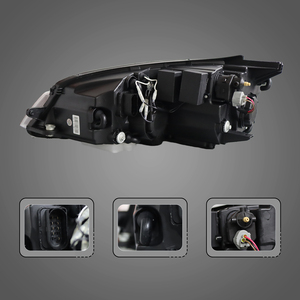 Conjunto de Faros LED para <span class=keywords><strong>VW</strong></span> <span class=keywords><strong>Golf</strong></span> 7 MK7 MK7.5 GTI 2013-2017, Proyector Láser BI-LED, Azul Hielo, Secuencial, Plug and Play - Product Image 4