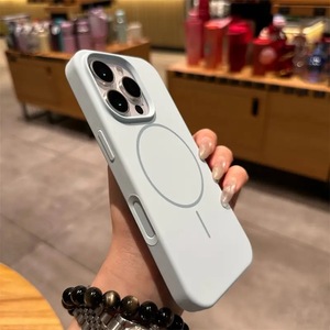 เคสซิลิโคนเหลวแม่เหล็กสำหรับ iPhone 15 Pro Max พร้อมซับในไมโครไฟเบอร์กำมะหยี่แท้ สำหรับ iPhone 17 16 15 14 13 Pro Max Plus - Product Image 4