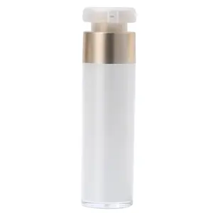 luxury rotating White Plastic Acrylic 15ml 30 ml White cosmetic lotion Skin Care 1oz 50ml 30ml Cream airless pump bottle and jar