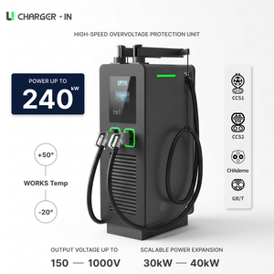 สถานีชาร์จไฟ DC EV 60KW 180KW 120KW 240KW CCS1ปืนคู่ติดพื้น CCS2 nacs ocpp 4G RFID QR <span class=keywords><strong>Code</strong></span> - Product Image 2