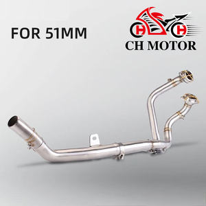 Pot d'échappement de <span class=keywords><strong>moto</strong></span> en acier inoxydable, tuyau de liaison avant-milieu 51 mm, interface d'origine, tout-terrain, pour CRF1100L CRF1100 Africa Twin - Product Image 1