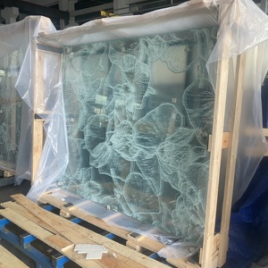 Heavy Duty Enamel Coated Laminated Toughened <b>Glass</b> Anti Break Sheet For Exhibition Hall Wall And Decor Screen Works - Product Image 4