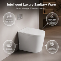 Bidet intelligent sur pied MWD avec couvercle à ouverture/fermeture automatique par capteur de pied, chauffage instantané, siège chauffant – Idéal pour projets hôteliers de luxe
