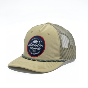 Sombrero de rendimiento de 5 paneles con logotipo personalizado de alta calidad, parche bordado, gorra de pescador, gorras de béisbol de cuerda para exteriores verde oliva para Unisex - Product Image 4