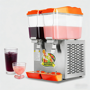 Distributeur <span class=keywords><strong>de</strong></span> jus commercial YinShuo en acier inoxydable, machine à granita et boissons froides à 2 robinets - Product Image 2