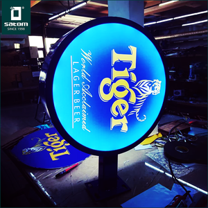 Round Beer Custom Enseigne Lumineuse Led Lightbox para uso en exteriores - Product Image 1