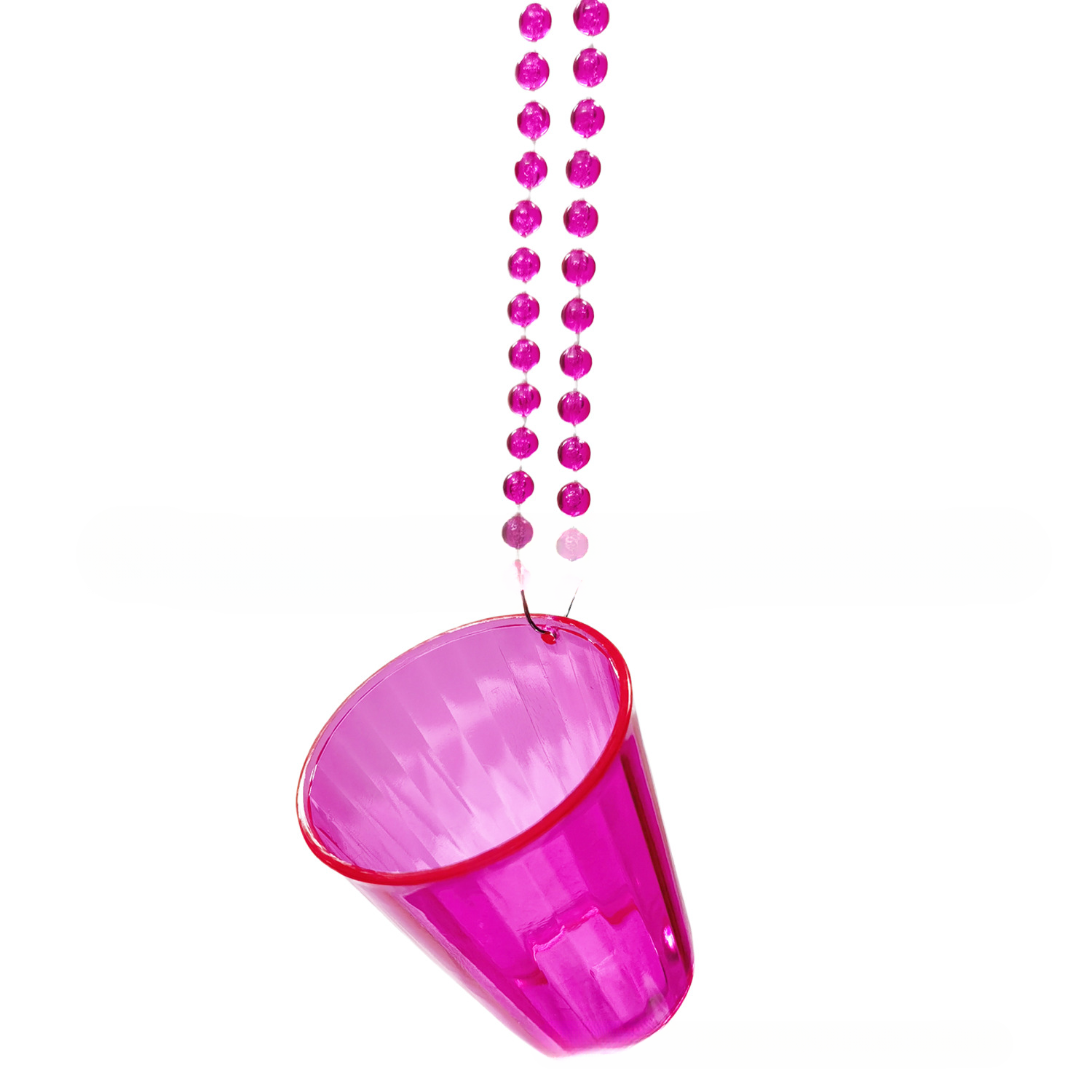 Tasse rayée rose transparente