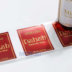 Низкая цена металлическая печать этикеток для бутылок 3D Золотой тисненый логотип Водонепроницаемая наклейка для бутылок - Product Image 4