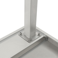 Nouveau design, plan de travail commercial robuste en acier inoxydable avec crédence et chauffage électrique pour la restauration