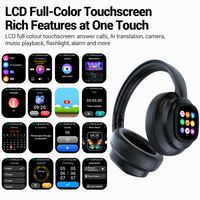 Casque de traduction IA avec écran tactile LCD, interprétation simultanée en 115 langues, sans fil, circum-auriculaire