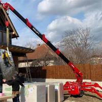 Grue araignée compacte de 4 tonnes avec stabilisateurs hydrauliques pour les projets d'installation de murs-rideaux en verre
