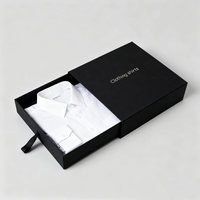 Boîte cadeau luxe avec tiroir coulissant personnalisé pour t-shirt et vêtements, emballage cadeau en carton