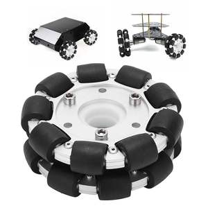 (4 polegadas) 100 milímetros de alumínio duplo <span class=keywords><strong>Omni</strong></span> roda Rollers 14054 roda omnidirecional - Product Image 1