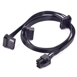 Câble d'alimentation multiport pour blocs d'alimentation modulaires CORSAIR RM1000 RM850 <span class=keywords><strong>RM750</strong></span> RM650 RM550 RM450, adaptateur PCI Express 6 broches vers 3 IDE 4 broches Molex - Product Image 3