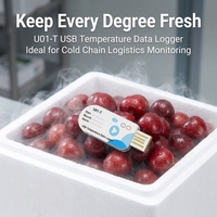 Enregistreur de température USB jetable haute précision, enregistreur de température portable à usage unique pour la logistique de la chaîne du froid