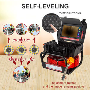 กล้องเอ็นโดสโคปสำหรับตรวจสอบท่อกล้องส่องที่หน้าจอความละเอียด HD 10.1นิ้วกล้องท่อระบายน้ำ512Hz sonde และ Self-leveing สำหรับช่างประปาในบ้าน - Product Image 5