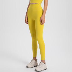 Pantalon de yoga et de sport taille haute en nylon et élasthanne avec logo personnalisé 2026 pour entraînement et fitness - Product Image 4
