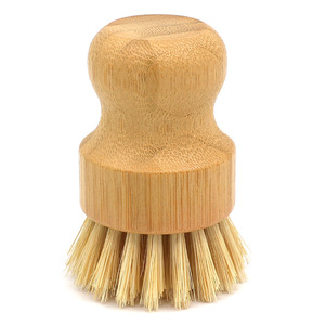 Bamboo <b>Brush</b> Sisal Bristle Eco Friendly Dish <b>Cleaning</b> Kitchen Scrub <b>Brush</b> - Product Image 1