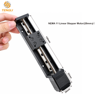 Moteur d'actionneur linéaire pas à pas Nema11 de haute précision, cadre 28 mm, pas de 1,8° pour table de positionnement XY
