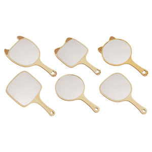 Natuurlijke Bamboe Handspiegel Met Handvat Schattige Handspiegel Voor Het Scheren Van Enkelzijdige Draagbare Reisrelatiegeschenken - Product Image 6