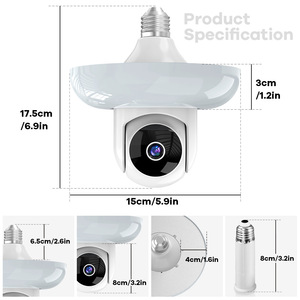 Caméra de sécurité domestique extérieure WiFi <span class=keywords><strong>Tuya</strong></span> N20 en promotion, 1080P 3MP, IP <span class=keywords><strong>PTZ</strong></span> sans fil avec fonction Pan-Tilt - Product Image 4