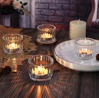 Pot en verre transparent de luxe classique vide pour diffuseur d'arômes ou support pour désodorisant