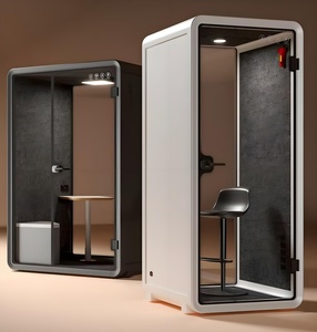 Mini Office Studio S Model Private Work Space Office Box Movable Small Office Privacy Work <strong>Phone</strong> <strong>Cubicle</strong> Pods Silent <strong>Booth</strong> - Product Image 1