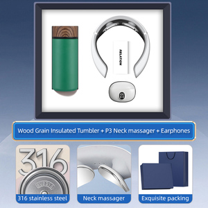 Инновационные 2025 новые идеи продукта-Индивидуальный фирменный подарочный набор вакуумная фляжка массажер для шеи беспроводные наушники - Product Image 3