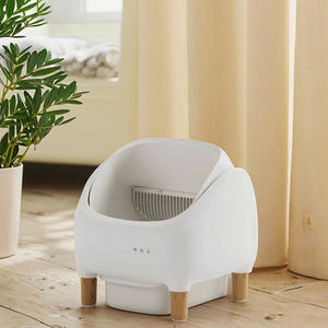 OEM çok satan tam otomatik akıllı Pet kum kabı kapalı kedi çöp tepsisi taze hava temizleme koku kedi çöp aksesuarları - Product Image 5