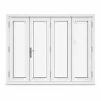Ventana Plegable Horizontal Moderna de Aluminio, Acero Inoxidable, Vidrio Templado, para Cocina o Balcón, Tipo Acordeón, Fabricación Personalizada OEM ODM