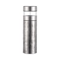 Mug thermique en titane pur avec infuseur à thé et affichage de la température, isolation 6-12h, cadeau d'entreprise pour le bureau, tasse à eau