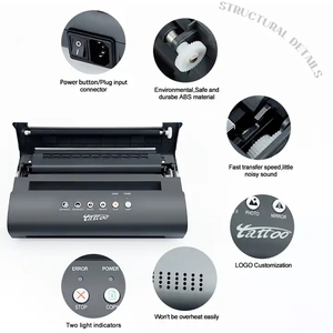 Machine de transfert de tatouages portable, imprimante thermique durable pour pochoirs, idéale pour les salons de tatouage et la création de motifs corporels - Product Image 4
