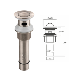 <span class=keywords><strong>Lavabo</strong></span> de <span class=keywords><strong>lavabo</strong></span> colador de acero inoxidable natural con tapón de <span class=keywords><strong>desbordamiento</strong></span> antiolor y accesorios de manguera de drenaje a prueba de fugas - Product Image 2