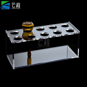 Soporte de acrílico para tubos de ensayo con 8 orificios y soporte para botellas para uso en laboratorio - Product Image 2