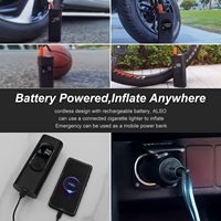 Portable Mini DC 12v sans fil électrique compresseur d'air pompe lumière LED gonfleur de pneu pour voiture vélo moto-ABS matériel