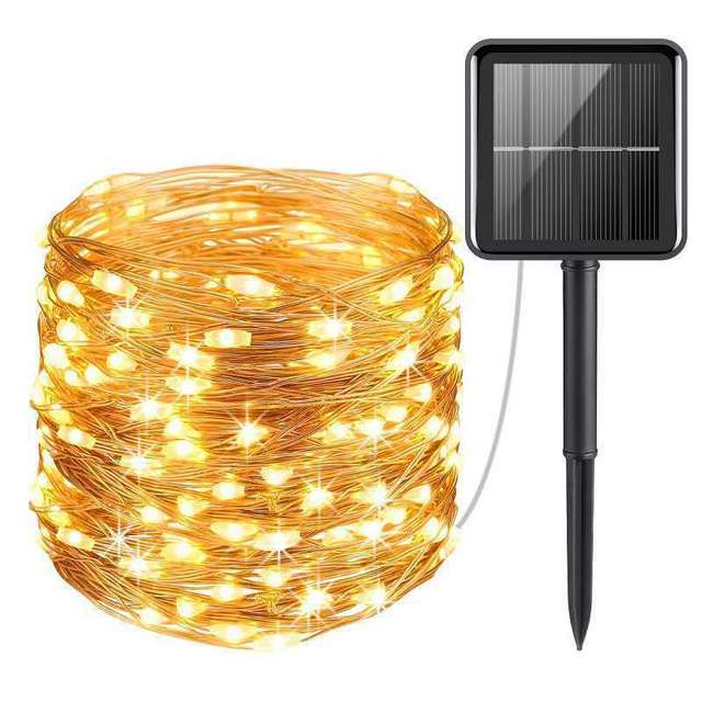 Solar PVC Wire Lamp Outdoor LED Lights IP55 Rating Remote Control Starry Atmosphere Running Water Christmas Lights Lights