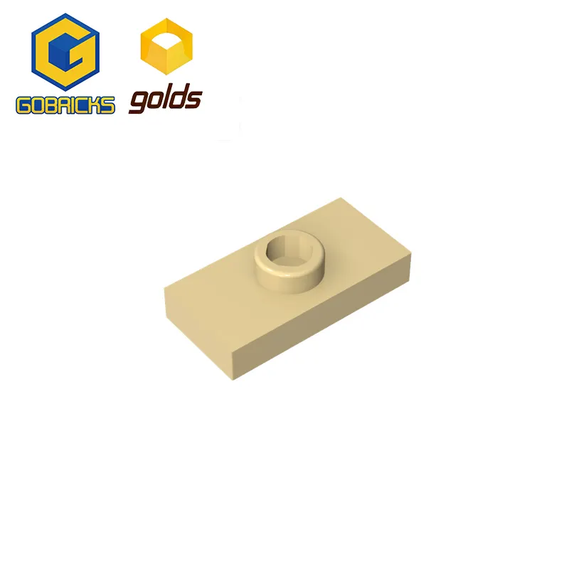 [Gobricks] GDS-803 yapı taşı LDD 3794 plaka özel 1x2 ile 1 damızlık oluk olmadan (Jumper) parçaları