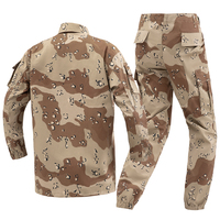 Combinaison d'uniforme de combat tactique ACU personnalisée TC 65/35 Ripstop pour la chasse en 6 couleurs de camouflage du désert aux pépites de chocolat