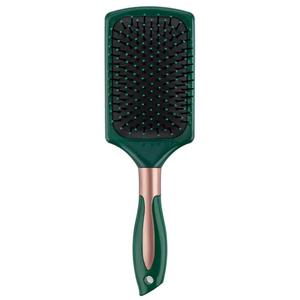 Cepillo de masaje inflable para el cuero cabelludo, de color verde oscuro, para cabello largo o rizado, de uso doméstico, portátil, antiestático - Yunli - Product Image 1